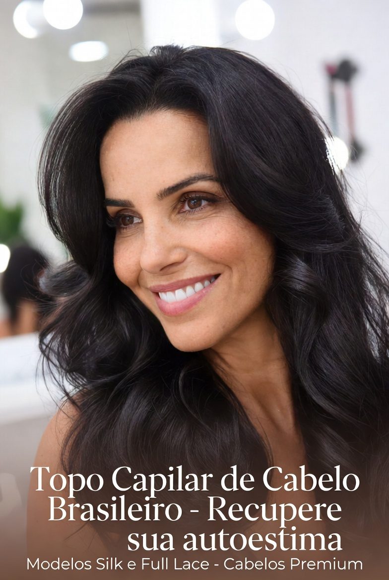 Topo Capilar de Cabelo Brasileiro do Sul: a solução discreta para ALOPECIA que parece seu próprio cabelo